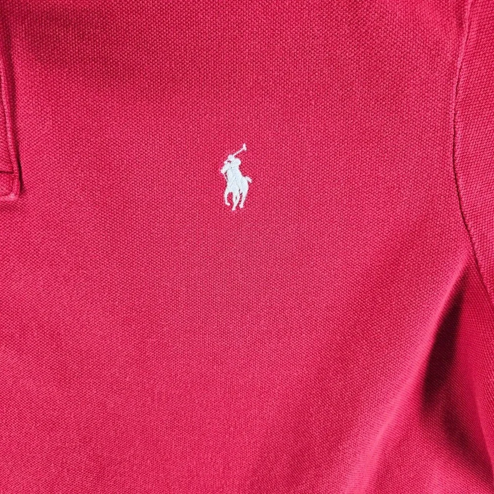 Polo Ralph Lauren Polo Shirt‎ Mens Large Red Short Sleeve Classic Fit Golf Rugby